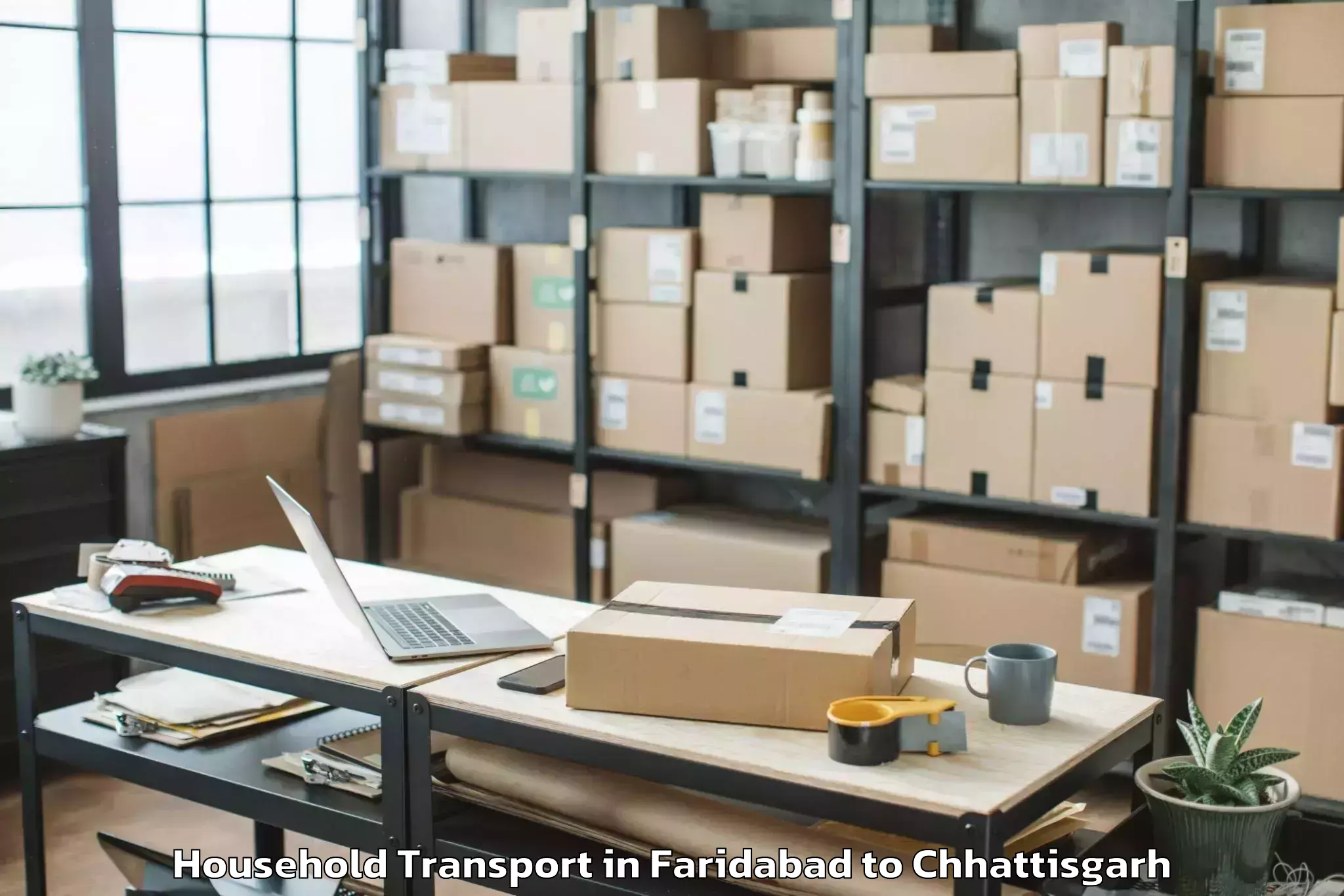 Top Faridabad to Chopan Household Transport Available